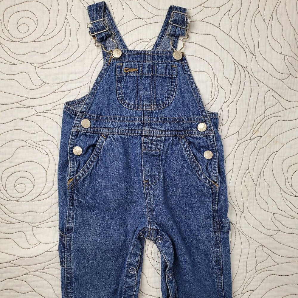 [3-6M] FADED GLORY Blue BabyOveralls